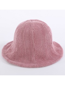 Simple Pink Pure Color Decorated Hat