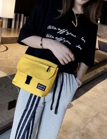 Fashion Yellow Zipper Decorated Shoulder Bag