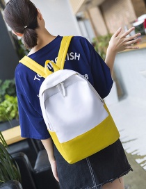 Simple Yellow Color Matching Decorated Backpack