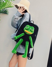 Simple Black Frog Shape Decorated Backpack