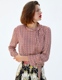 Fashion Multi-color Bowknot Shape Decorated Shirt