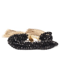 Fashion Black Bead&tassel Decorated Bracelet