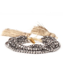 Fashion Silver Color Bead&tassel Decorated Bracelet