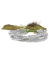 Fashion Green Bead&tassel Decorated Bracelet
