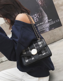 Fashion Black+white Stripe Pattern Decorated Shoulder Bag