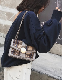 Fashion Champgane Stripe Pattern Decorated Shoulder Bag