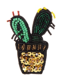 Fashion Multi-color Cactus Shape Design Color Matching Brooch