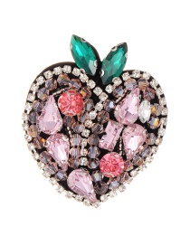 Fashion Multi-color Full Diamond Design Apple Shape Patch