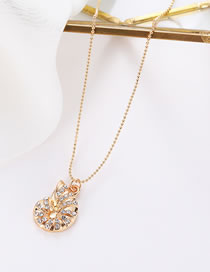 Elegant Gold Color Conch Pendant Decorated Simple Necklace