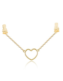 Fashion Gold Color Heart Shape Design Pure Color Shawl Buckle