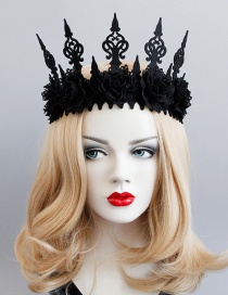 Fashion Black Crown Shape Design Hair Accessories