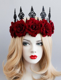 Fashion Claret Red Flower Shape Decorated Hair Accessories
