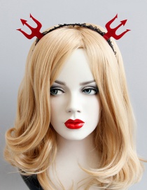 Fashion Red Pure Color Decorated Hairband
