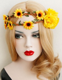Fashion Yellow Sunflower Shape Deisgn Hair Accessories
