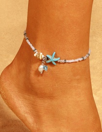 Fashion White Starfish Shape Decorated Ankle Chain