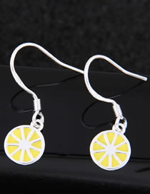 Fashion Yellow Lemon Shape Decorated Earrings