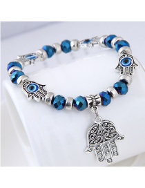 Fashion Blue Palm Shape Decorated Bracelet