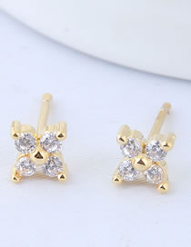 Elegant Gold Color Full Diamond Decorated Earrings