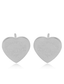 Fashion Silver Color Letter Pattern Decorted Earrings