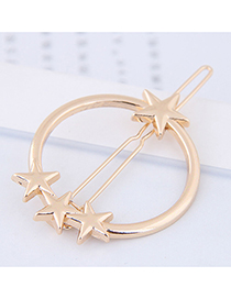 Fashion Gold Color Star Shape Decorated Hair Clip