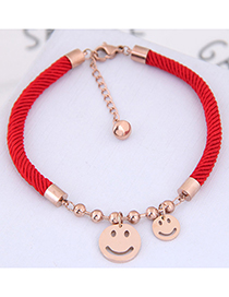 Fashion Red Smile Shape Decorated Bracelet