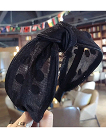 Fashion Black Dots Pattern Decorated Hair Hoop