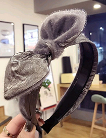 Fashion Gray Bowknot Shape Decorated Hair Hoop