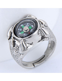 Fashion Silver Metal Claw Clock Ring