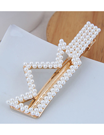 Fashion Gold Imitation Pearl Small Flower Hairpin (double Heart)