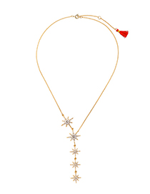Fashion Gold Color Starfish Shape Decorated Necklace