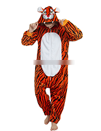 Fashion Orange Tiger Shape Decorated Jumpsuit(for Adult)
