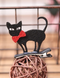 Fashion Black Cat Shape Decorated Cosplay Hair Clip