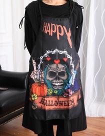 Fashion Black Skull Shape Decorated Cosplay Apron