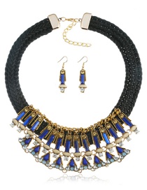 Fashion Black Geometric Shape Decorated Jewelry Sets