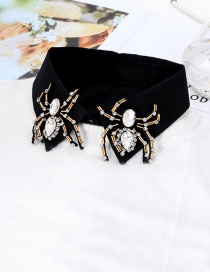 Fashion Black Spider Shape Decorated Fake Collar
