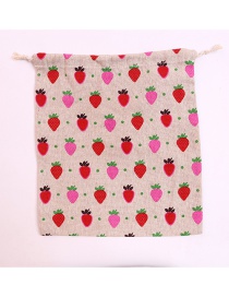Fashion Multi-color Strawberry Pattern Decorated Storage Bag