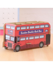 Fashion Red Bus Shape Decorated Storage Box