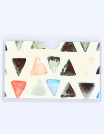 Fashion Multi-color Triangle Pattern Decorated Certificates Case
