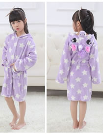 Fashion Purple Star Pattern Decorated Pajamas