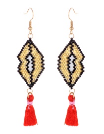 Fashion Red Lips Shape Decorated Earrings