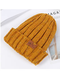 Fashion Yellow Stripe Pattern Decorated Hat