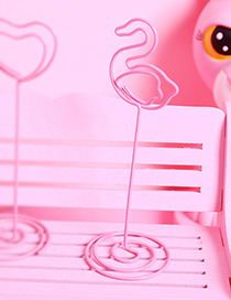 Fashion Pink Flamingo Shape Design Clip