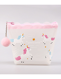 Fashion White+pink Horse Pattren Decorated Coin Purse