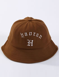 Fashion Brown Letter Pattern Decorated Hat