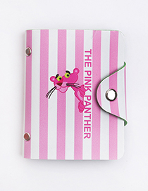 Fashion Pink+white Stripe Pattern Decorated Card Holder