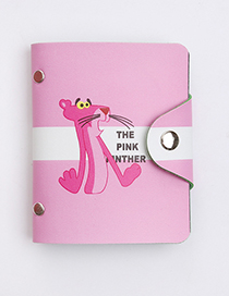 Fashion Pink Leopard Pattern Decorated Card Holder