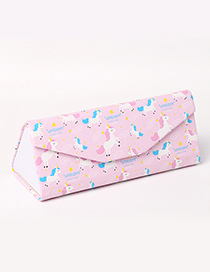 Fashion Pink Horse Pattern Decorated Glasses Case