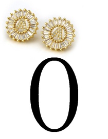 Fashion Gold Color Letter O Shape Decorated Earrings