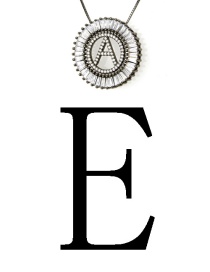 Fashion Black Letter E Shape Decorated Necklace