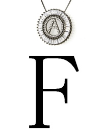 Fashion Black Letter F Shape Decorated Necklace